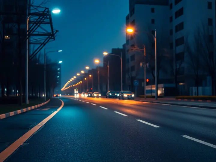 LED路灯照明效果实景